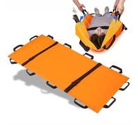 Camilla blanda Oxford impermeable plegable, transporte de pacientes, transporte médico para mascotas, con 12 asas de goma y bolsa de transporte (naranja)