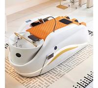 Camilla de champú con ciclo de agua, soporte para teléfono móvil y diseño curvo único: mesa de masaje facial, equipo de spa para cabeza para tratamientos corporales completos.