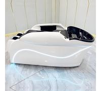 Camilla de champú con masaje inteligente y luz ambiental - Equipo de spa para la cabeza, incluye fumigación y calefacción de espalda para salón y spa
