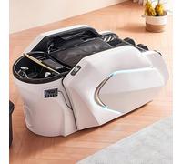 Camilla de champú eléctrica para salón con ciclo de agua, calefacción y masaje tipo spa. Diseño de carcasa exclusivo. El equipo de spa para la cabeza incluye luz ambiental.