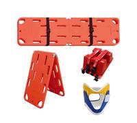 Camilla de columna de emergencia con inmovilizador de cabeza: equipo plegable y multifuncional for socorristas y técnicos de emergencias médicas.(Two Fold)