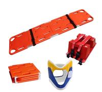 Camilla de columna de emergencia con inmovilizador de cabeza: equipo plegable y multifuncional for socorristas y técnicos de emergencias médicas.(Four Fold)