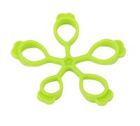 Camilla de Dedo de Silicona, Forma de Flor Portátil 5 Agujeros Resiliencia Camilla de Dedo Springback Descompresión Lavable para el Hogar (Verde 8,8 libras)