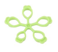 Camilla de Dedo de Silicona, Forma de Flor Portátil 5 Agujeros Resiliencia Camilla de Dedo Springback Descompresión Lavable para el Hogar (Verde claro 6.6 lb)