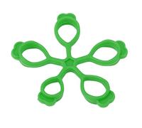 Camilla de Dedo de Silicona, Forma de Flor Portátil 5 Agujeros Resiliencia Camilla de Dedo Springback Descompresión Lavable para el Hogar (Verde oscuro 11 libras)