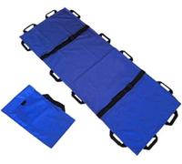 Camilla de emergencia portátil plegable de lona suave con 12 asas, 70 x 180 cm, camilla de primeros auxilios con bolsa de almacenamiento para hospital, ambulancia y uso de emergencia en el hogar