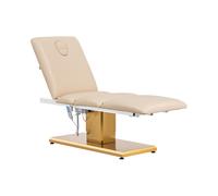 Camilla de estética - 3 motores - 300 W - 190 x 65 x 60 - 76 cm - 200 kg - beis/dorado | physa