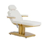 Camilla de estética eléctrica - 3 motores - 300 W - 195 x 60 x 62 - 82 cm - 200 kg - blanca/dorada | physa