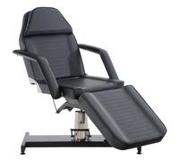 CLP Camilla de Estética Hidráulica V2 Tapizada en Cuero Sintético I Camilla sillón de Masaje I Silla Dentista Regulable I Silla Tumbona con Repo, Color:Negro