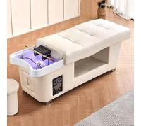 Camilla de Lavado de Cabello, Camilla de Lavado Que Favorece La Circulación Del Agua, Fumigación, Terapia de Luz, Mesa de Masaje Tailandés para Salón, Camilla para Lavado de Cabello