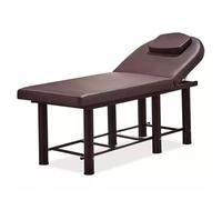 Camilla de Masaje Fija Profesional con Respaldo Ajustable, Mesa de Masaje for Tratamientos de Belleza. Estructura de Metal, Superficie de Cuero y Relleno de Esponja de Alta Resiliencia
