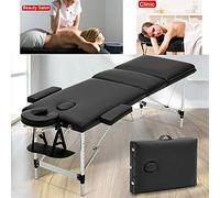 Camilla de masaje móvil, mesa de masaje, cama de masaje, patas de aluminio, portátil, plegable, altura regulable, ligera, con bolsa de transporte, fácil instalación