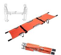 Camilla de Transporte de Pacientes Médicos de Emergencia Camilla Portátil, Camilla de Cuatro Plegados con Asas y Maletín de Transporte