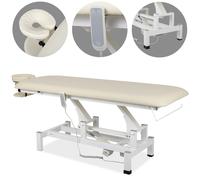 Camilla de tratamiento Fortis 1, ajuste eléctrico, control remoto manual, reposacabezas, estante para brazos k707 marfil