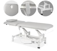 Camilla de tratamiento Fortis 2, ajuste eléctrico, control remoto manual, cojín para la cabeza, gris claro k729