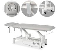 Camilla de tratamiento Fortis 4 ERGO, ajuste eléctrico de altura con control remoto manual, cojín ERGO, k729 gris claro