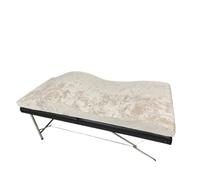 Camilla Estetica Cama de masajes con extensión pestañas Curvada for salón Belleza, colchón Terciopelo for(Brown Mattress)