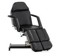 CLP Camilla Estética Hidráulica Split V2 en Cuero PU I Camilla de Masaje Profesional I Silla Dentista Regulable & con Reposabrazos Extraíbles I, Color:Negro