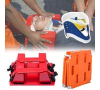 Camilla for tabla de columna vertebral: inmovilizador de cabeza de espuma y cinturón de seguridad, for transporte de emergencia, piscina/hospital/operaciones(Complete Set)