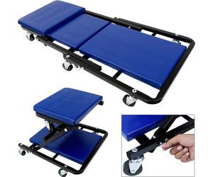 Camilla mecánica/Asiento de taller, con reposacabezas