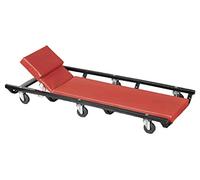 Camilla mecánica con cabecera ajustable, asiento y reposacabezas | Para trabajos mecánicos | Ruedas con giro 360º