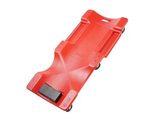 Camilla mecánica de plástico VEVOR, 1016 mm, capacidad de 158,8 kg, camilla rodante para garaje automotriz con cuerpo ergonómico moldeado de HDPE, reposacabezas acolchado y bandejas dobles para herram