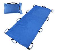 Camilla médica de Lona Blanda/Unidad de Transporte portátil para Traslado de Pacientes de Emergencia, Camilla de Rollo para Traslado de Pacientes-10 Manijas-350 Lbs,Blue