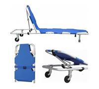 Camilla para Transporte de Pacientes, Altura Ajustable con Arnés de Seguridad - Ligera en Aluminio para Hospitales, Urgencias y Asistencia Domiciliaria, Capacidad 159kg