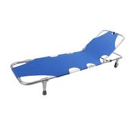 Camilla Plegable AleacióN Aluminio Con Respaldo Camilla Emergencia Pacientes En El Hogar Equipada Con Dos Ruedas Apta para Hospitales Y Uso En Exteriores