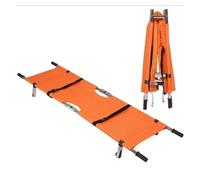 Camilla Plegable de Aluminio｜Soporte para Emergencias Domésticas y Ambulancias｜Incluye Bolsa Transporte + Arnés Puntos｜(Azul/Naranja)