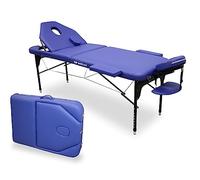 Camilla plegable de aluminio WELLCORE 185 x 65 cm con respaldo abatible Azul