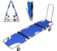 Camilla plegable médica, camilla ligera portátil de aleación de aluminio, camilla de rescate de primeros auxilios para hospital, hogar, lugares deportivos, transporte de pacientes en ambulancia