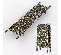 Camilla portátil de aleación de Aluminio, Camilla de Transporte de Pacientes Plegable de Doble Rueda, Capacidad de Carga 175 kg, Fabricada en Tela de Piel de Vaca, Adecuada para hospitales,