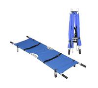 Camilla portátil plegable para emergencias médicas, camilla de tela Oxford impermeable con tablero de metal para ambulancia, transportador seguro de pacientes con ruedas, rodamiento máximo 135 kg, C