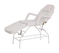 Camilla sillón de estética Mylo: Estructura fija de tres cuerpos, inclinación del respaldo y reposapiés regulables y acabados de gran calidad