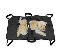 Camilla suave plegable con 6 asas, impermeable, plegable, transportador de mascotas de emergencia con límite de correa de seguridad