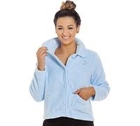 CAMILLE Chaquetas De Cama De Lujo De Botones Suaves para Mujeres 38-40 Blue