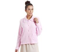CAMILLE Chaquetas De Cama De Lujo De Botones Suaves para Mujeres 50-52 Pink