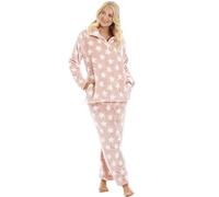 Camille Lx57336 Star Print PJ Juego de Pijama, Rosa, 18-20 para Mujer