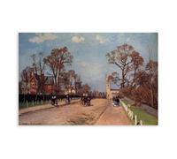 Camille Pissarro - Póster de The Avenue, Sydenham para estética de habitación, lienzo para pared e impresión sin marco, 61 x 91 cm