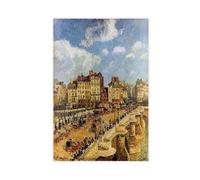 Camille Pissarro - Póster de The Pont Neuf para estética de habitación, lienzo para pared e impresión sin marco, 61 x 91 cm
