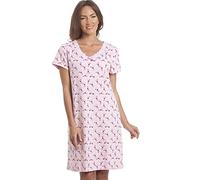 CAMILLE varios colores y estampado suave algodón suave camisones de verano 42-44 Pink Floral