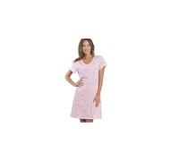CAMILLE varios colores y estampado suave algodón suave camisones de verano 42-44 Pink Roses
