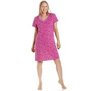 CAMILLE varios colores y estampado suave algodón suave camisones de verano 46-48 Pink Animal