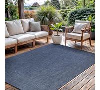 CAMILSON Alfombra para exteriores, moderna, para interiores y exteriores, cocina, pasillo, impermeable, lavable, no se desprende, fácil de limpiar (6 x 9 pies, color azul marino)