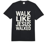 Camina como Jesús Caminó Fe Devoto Religioso Cristiano Comfort Colors Adult Heavyweight T-Shirt