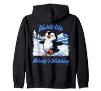Camina como Nadie está Mirando pingüino Animal pingüinos dueño Sudadera con Capucha