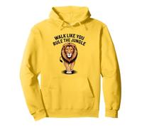 Camina como tú gobiernas la selva, gráfico de león Sudadera con Capucha