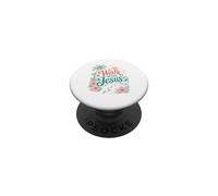 Camina con Jesús Coastal Beach Faith Summer Design PopSockets PopGrip Adhesivo