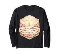 Camina En La Sabiduría como Cristo Nos Enseñó Dios Cristiano Mujer Manga Larga